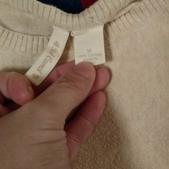 Short sleeve oatmeal color Sz: MED top - Picture 3 of 5